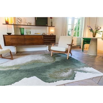 Louis De Poortere Meditation Lagoon 9331 Palm Green Washable Polyester Flatweave Eco-Rug-Louis De Poortere-Rug Love - The Most Loved Rug Store